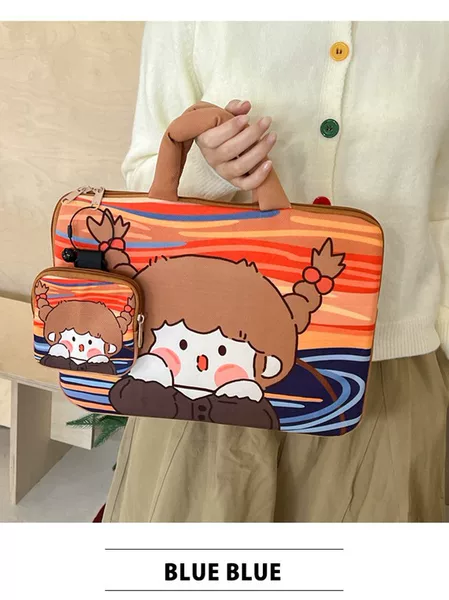 Korean Ins Same Style Niche Laptop Bag iPad 11inch Tablet Liner Bag 13inch Notebook Cosmetics Bag