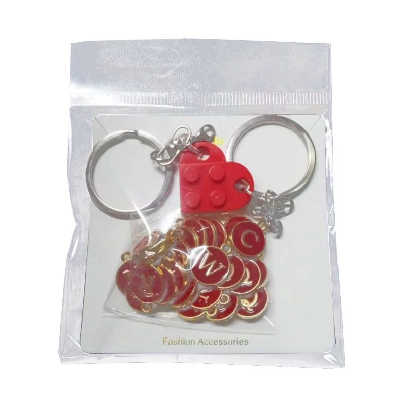 Simple Style Heart Shape Plastic Valentine's Day Unisex Bag Pendant Keychain display picture 1