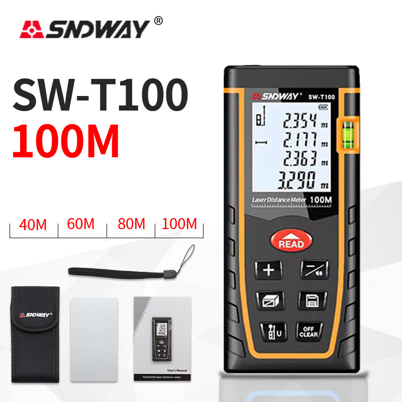 深达威SW-T40激光测距仪电子尺量房仪SW-T100红外线激光尺