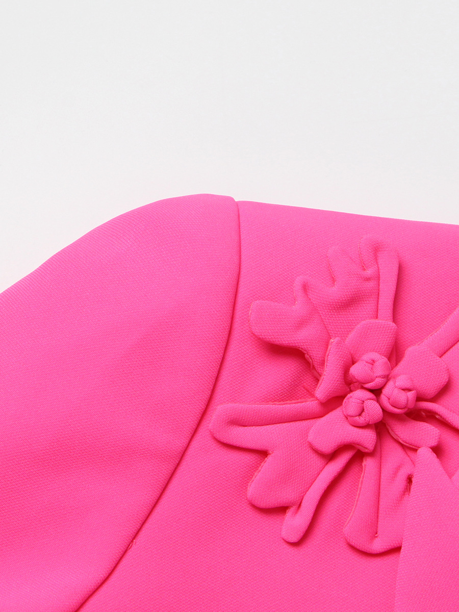 Blazer donna elegante con revers e decorazione floreale 3d_voghion.com