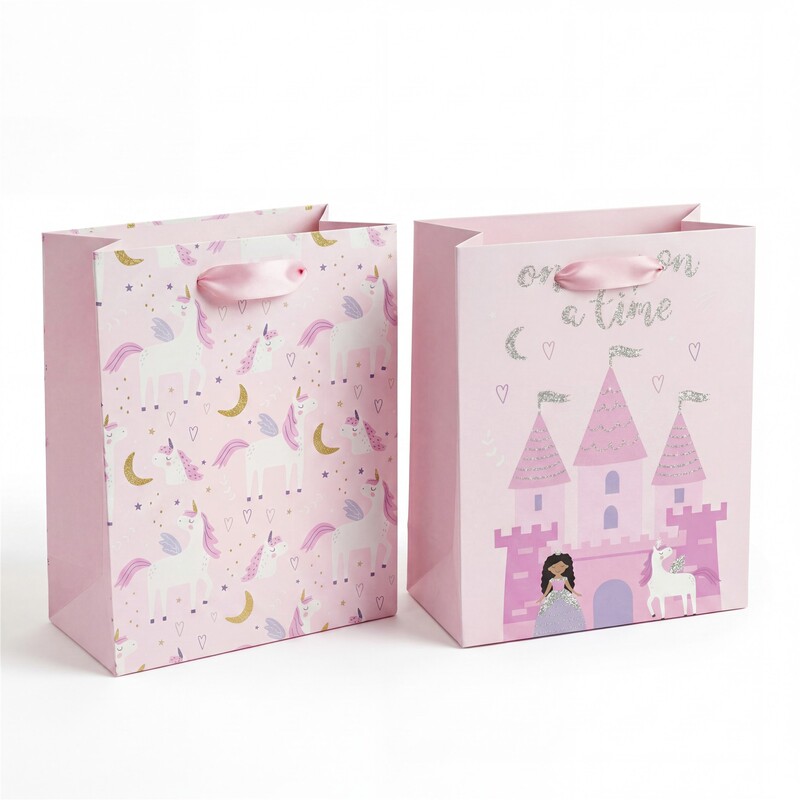 In-Stock Unicorn Princess Castle Tote Bag Children's Birthday/Wedding Favor Packaging Bag Parent-Child Party