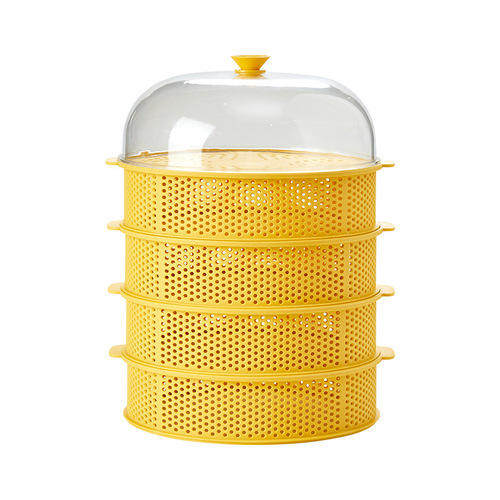 Multifunctional stackable hollow vegetable cover food cover multi-layer double-ear side vegetable basket tableware storage box fruit and vegetable cleaning basket