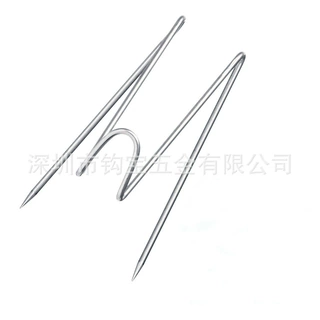 跨境现货不锈钢钩W双尖钩 弯形双钩子 家居装饰墙面布艺便携挂钩