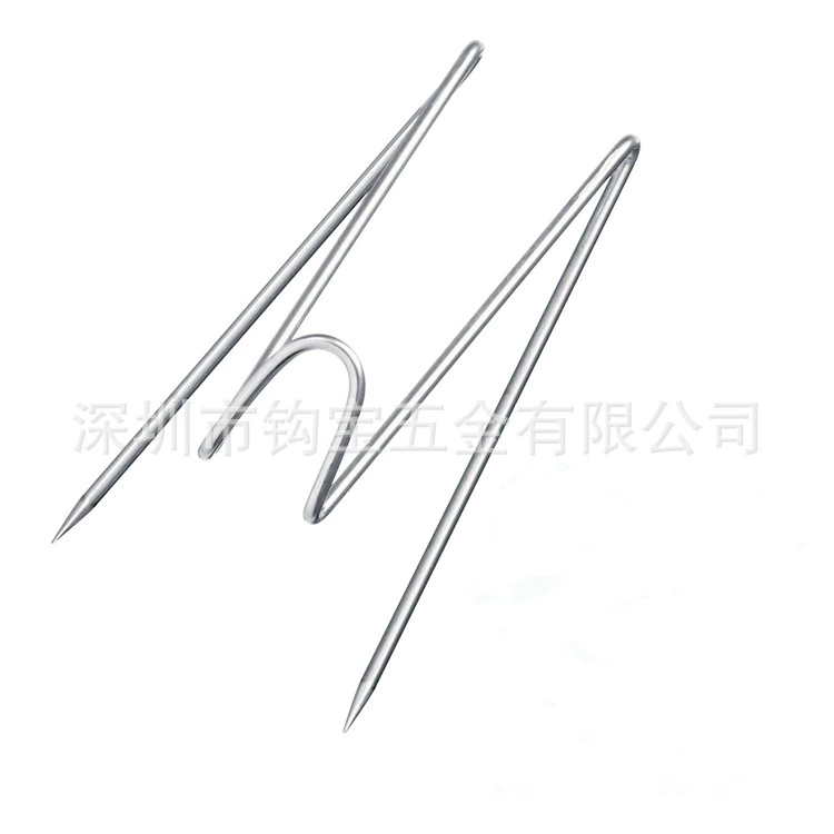 Трансграничный в наличии крючок из нержавеющей стали W двухострый крючок изогнутый двойной крючок украшение дома настенная ткань портативный крючок