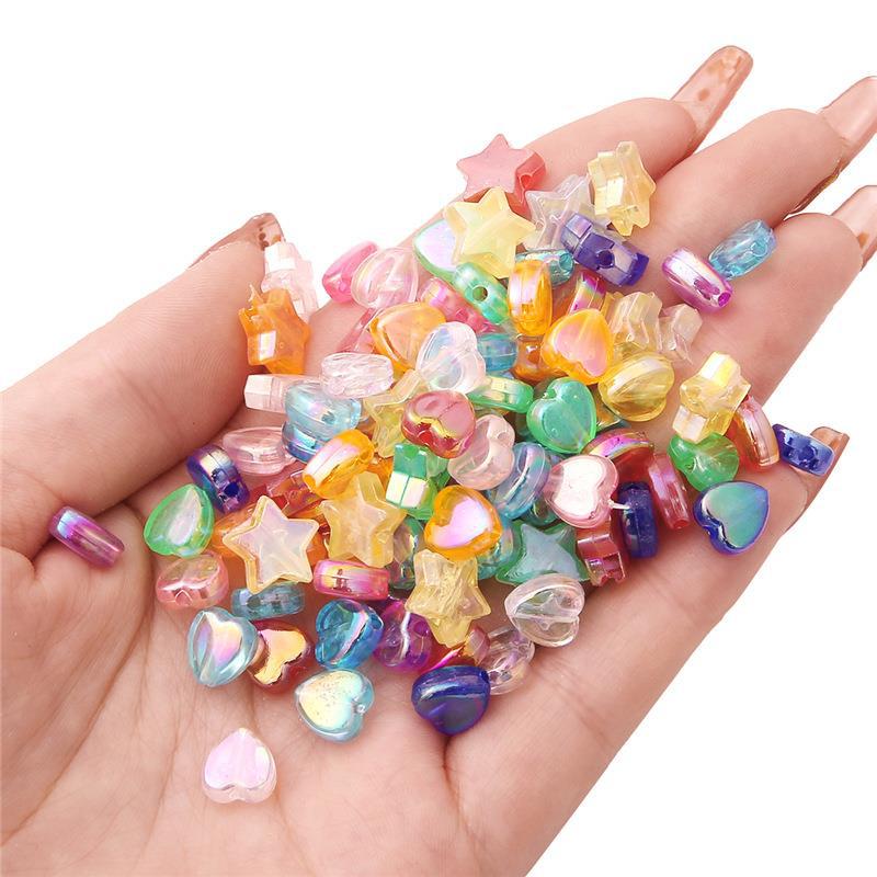 100 Pieces Arylique Star Forme De Cœur Perles display picture 3