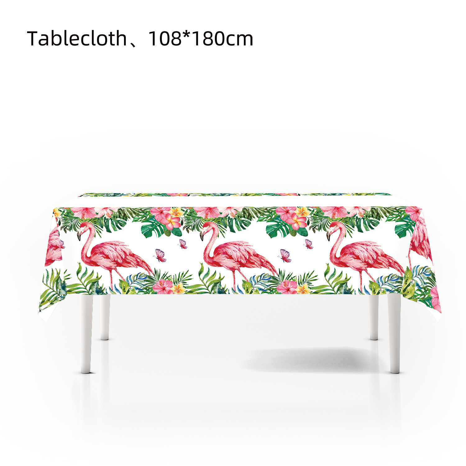 Verano tema hawaiano flamenco piña fiesta vajilla desechable bandeja de papel taza de papel bandera suministros de mantel