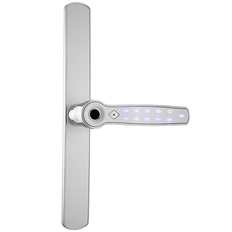 锁神跨境批发断桥铝指纹密码锁推拉平开移门锁木门家用智能指纹锁