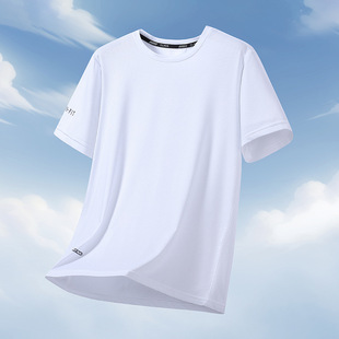 Short-Sleeved T-Shirts for Men and Women in Summer Thin Ice Silk Quick-Drying Cool Large Size Breathable Sports T-Shirts Plus Fat Loose Half-Sleeves