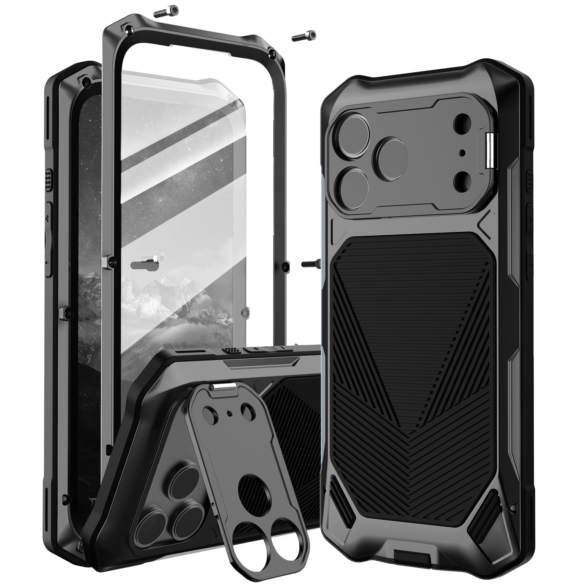 Ốp lưng điện thoại silicon mềm chống rơi, hỗ trợ sạc từ tính cho iPhone 17 Pro Max / 17 Air — Đen, Bạc, Đỏ, Xanh dương