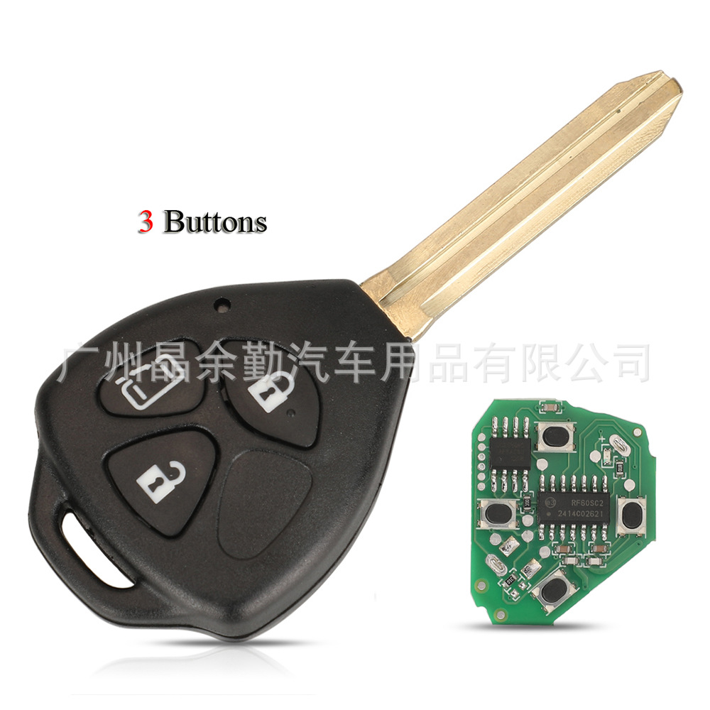 Toyota 44010 3/4 Button Remote Car Key 314mhz for Toyota Alphard No Chip (Car Keys) - 3-button-remote