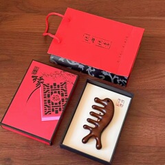 天然檀木マッサージ櫛お祝いプレゼントセット檀木櫛経絡櫛プレゼントお土産檀木櫛