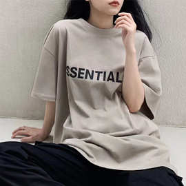 FOG复线ESSENTIALSZONE立体硅胶字母潮流宽松高街潮牌情侣短袖T恤