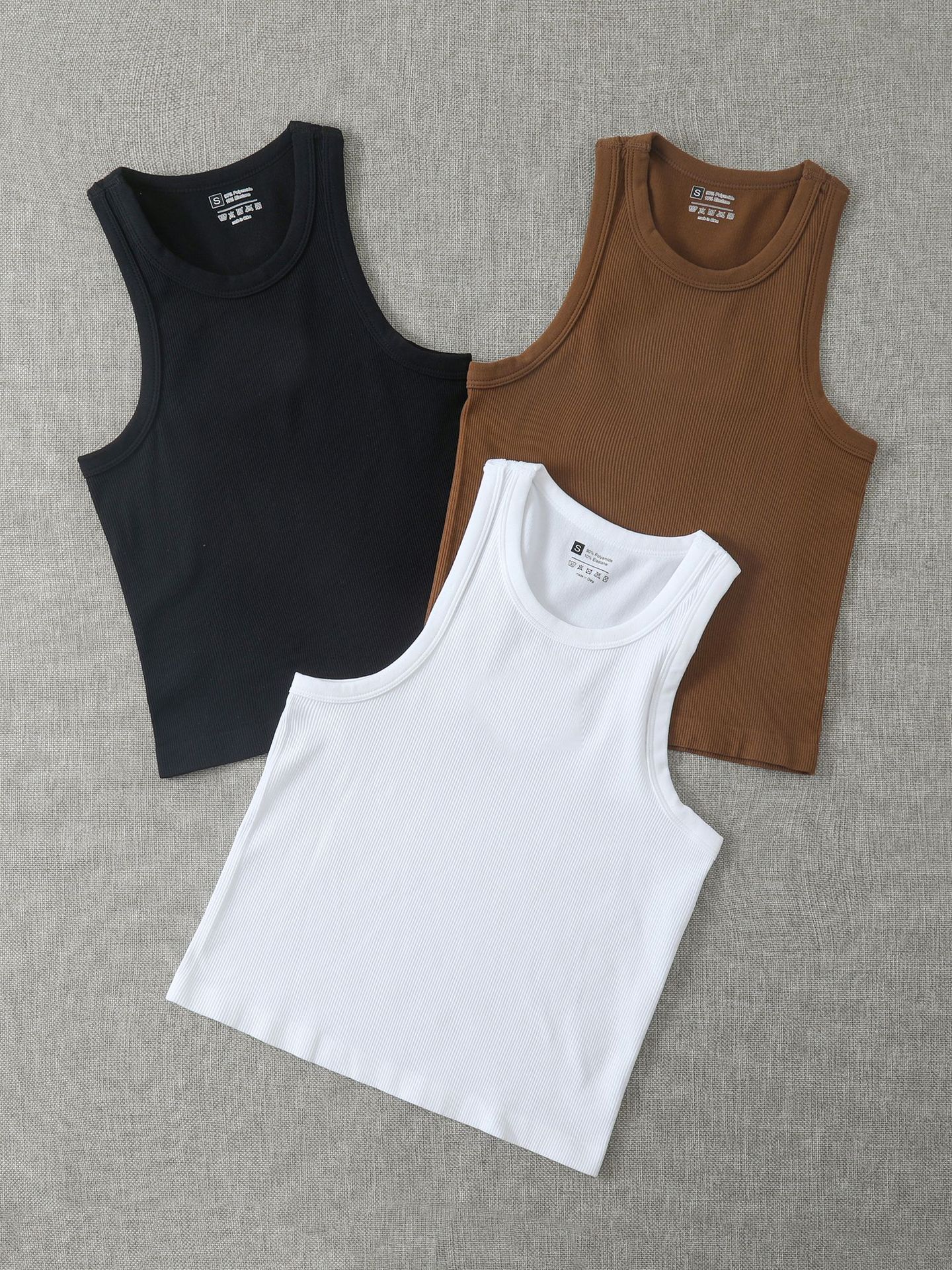 Dames geribde gebreide tanktop slim fit longline camisole voor laagjes_voghion.com