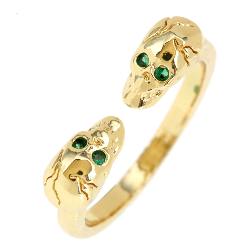 Fashion Snake Copper Inlay Zircon Rings 1 Piece