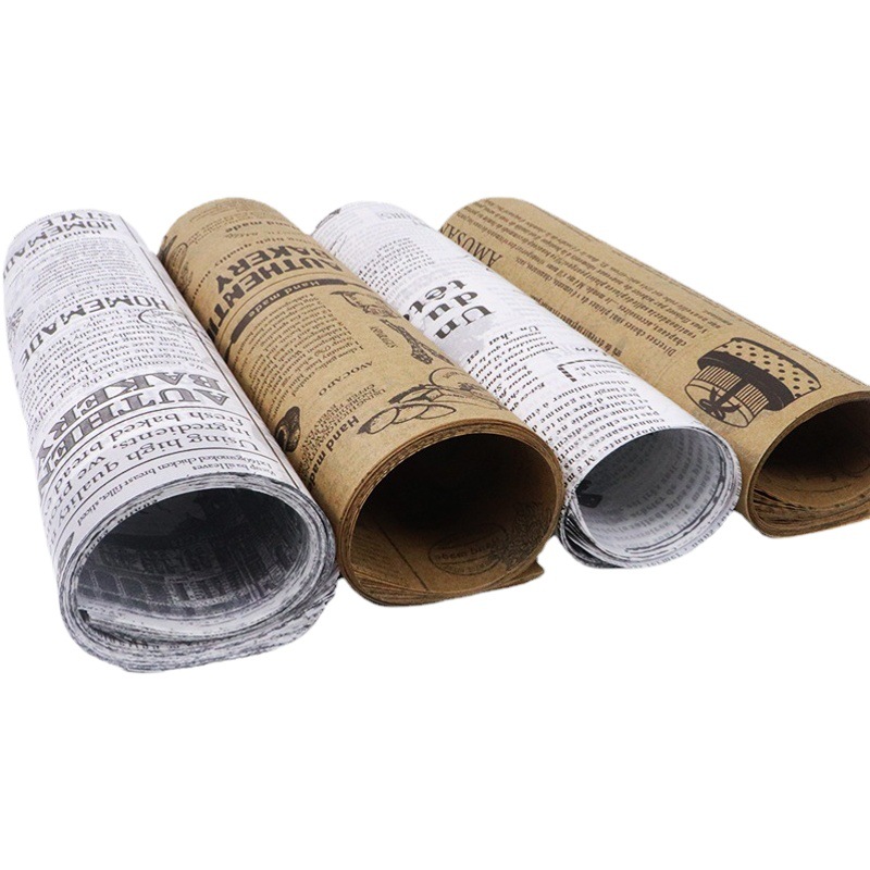 Comida gruesa papel a prueba de aceite papel absorbente de aceite a prueba de aceite para hornear hamburguesa rollo de pollo cocina papel de bandeja frito