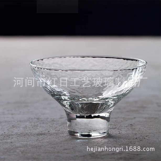 Japanese eight thousand generation water pattern bucket cup glass Japanese tea props throw heat-resistant glass tea cup tea cup