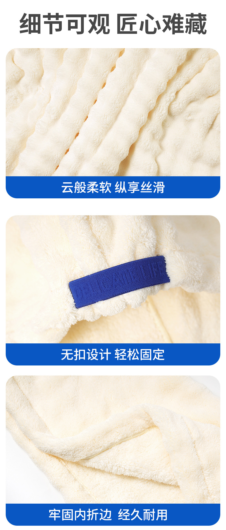 家簡塵除 A類乾髮帽 淺紫款/個 高端顏值包頭毛巾 抗菌速乾 超強吸水浴帽