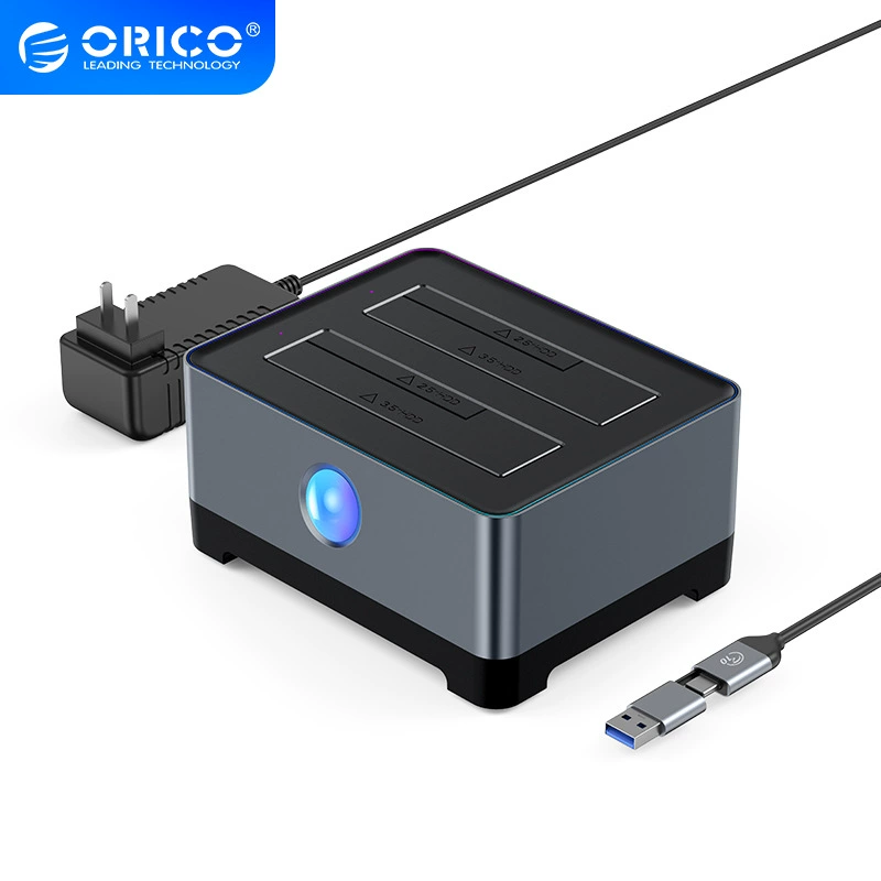 Корпус для жесткого диска ORICO 3.5" настольный внешний механический HDD, USB 3.2 ридер для дисков