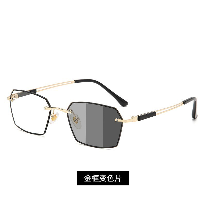 2026 verano nuevo sin marco decoloración anti-luz azul gafas de lector de negocios simples gafas de lector de periódico gafas de lector