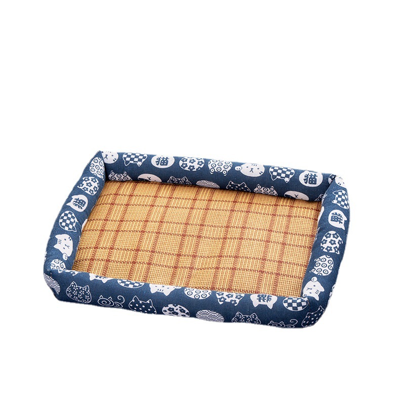 Estera para dormir de verano perrera gato nido verano perro perrera suministros para mascotas peluche pequeño perro cama estera cuatro estaciones universal