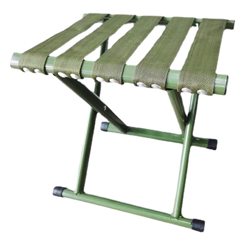 Modern Minimalist Furniture Flat Tube Folding Stool Iron Folding Stool Student Conference Low Stool Storage Stackable Foldable