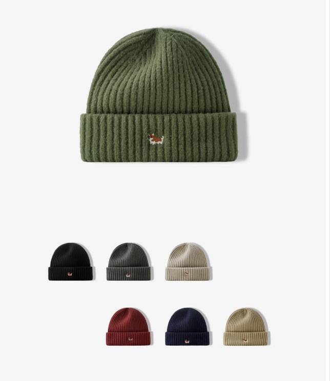 Unisex Cute IG Style Animal Solid Color Eaveless Wool cap glittered display picture 1