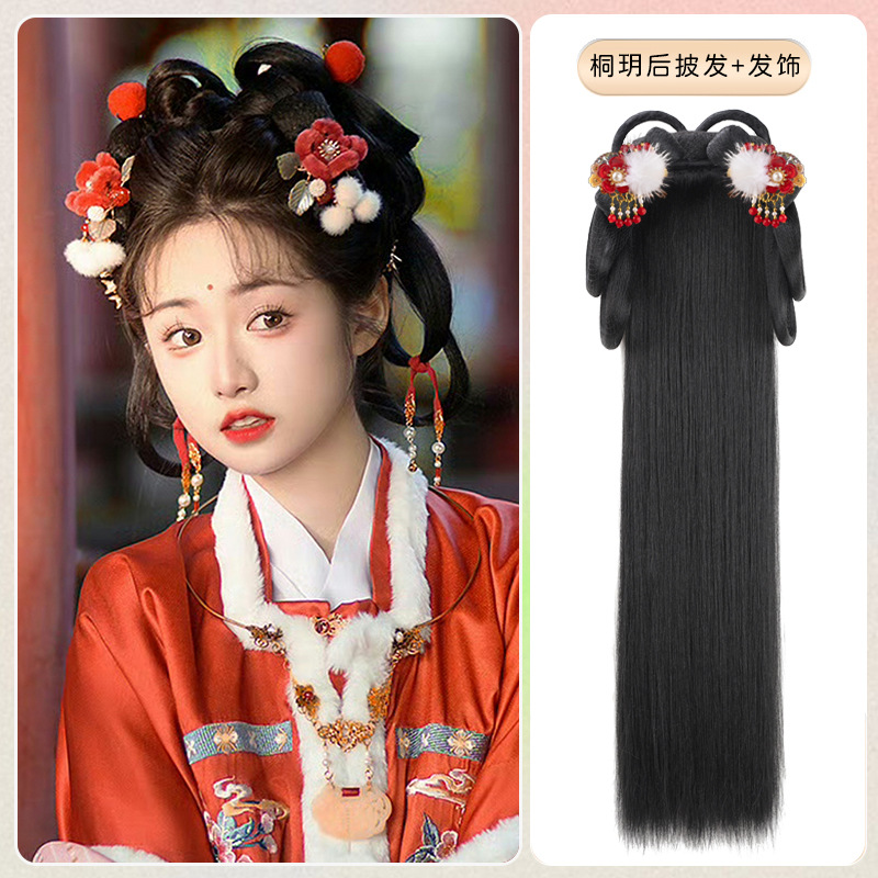 통웨 뒷머리 + 헤어 액세서리 3개