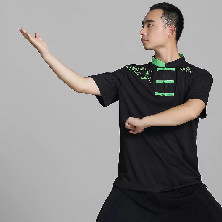 Костюм Тай-Чи, мужская футболка для боевых искусств, китайский воротник-стойка, вышитая детская футболка, разноцветные дополнительные брюки Тай-Чи, бесплатная доставка