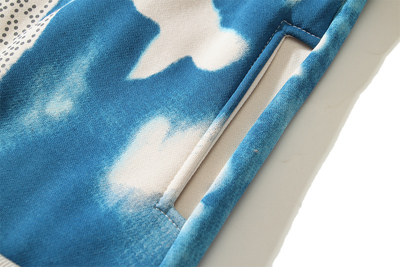 Saf pamuklu ceket çamur boyalı Sky City baskısı Amerikan ana cadde kapüşonlu_voghion.com