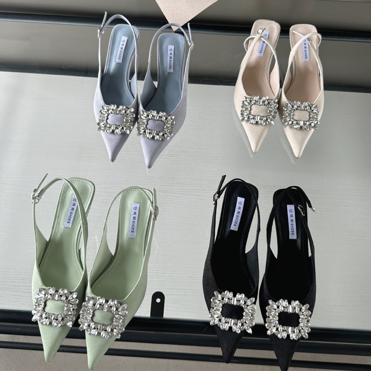 Pomladna in jesenska sezona 2024 Novi tanki sandali z visokimi petami, elegantni slavni sandali Baotou, vilinski Sh, koničasti enojni_voghion.com