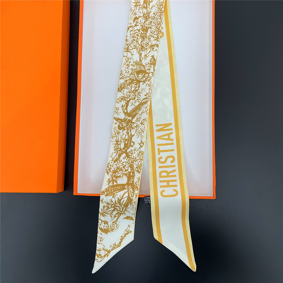 2025 nuevo estilo D bolsa atada bufanda de seda Dai Fei bolsa envuelta asa seda twilly tira larga y estrecha correa correa para el cuello cinta