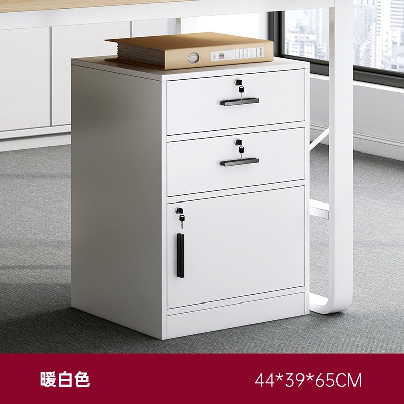 [슬라이드 레일로 업그레이드丨2개 서랍] 44cm 웜화이트