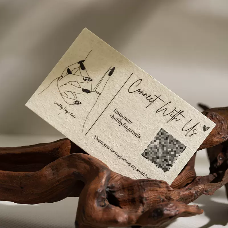 网红创意极简风美甲穿戴甲卡片定制展示甲片作品卡纸订制高级轻奢