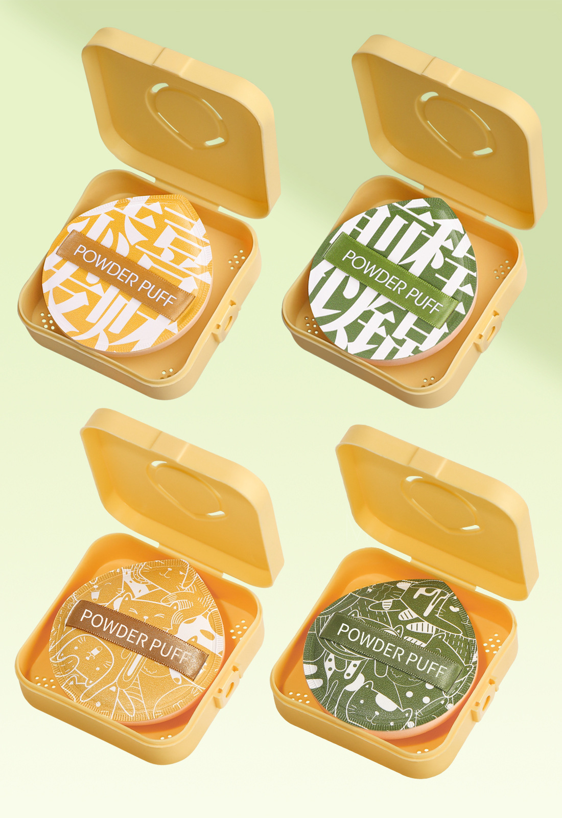 Suministro directo de fábrica de 100 puntos de algodón de azúcar, cojín de aire, soplo de polvo, maquillaje húmedo y seco, esponja, herramientas de belleza al por mayor