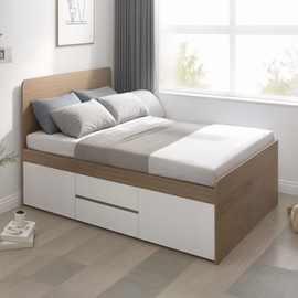 WT9P定 制榻榻米储物床现代简约单人床1.2米m踏踏米床小户型高箱