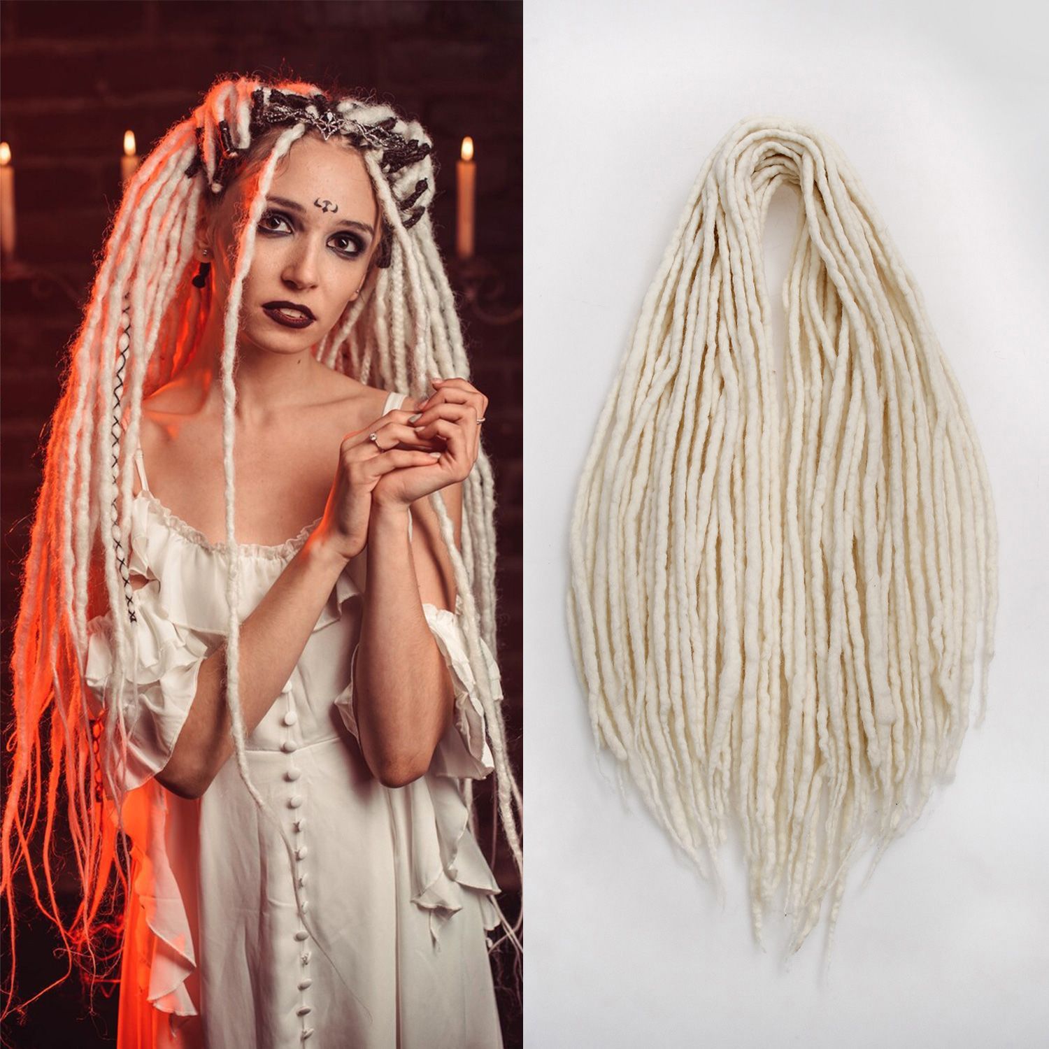 Trenzas multicolores reggae trenzas extensiones de cabello Dread 'locks ganchillo africano lana trenzas multicolores pelucas trenzas