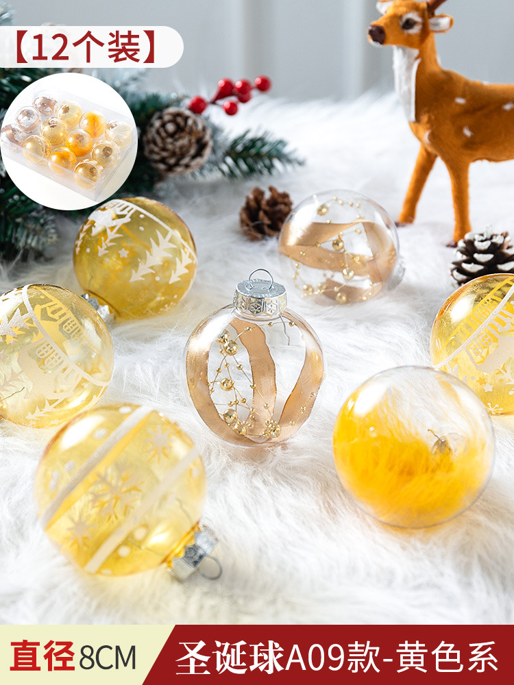 Bola pintada de Navidad Bola de perlas macaron galvanoplastia Bola brillante pintada Bola de forma especial colgante árbol de Navidad bola decorativa