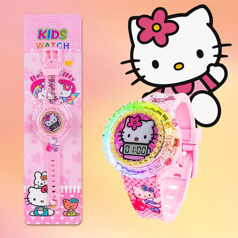 Kuromi Cinnamon Dog Watch Luminous Gyro Electronic Toy Watch Student Boy Girl Children's Day Gift