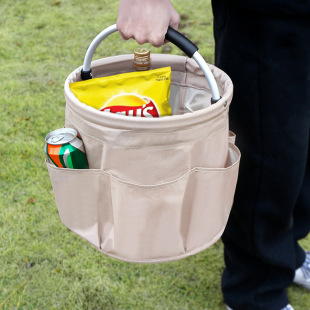 Portable picnic basket outdoor beach basket portable foldable storage wash bag bath basket home shopping basket clothes bucket