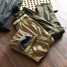 内里加绒保暖外贸尾货男士冬季户外卡扣登山工装休闲裤时尚