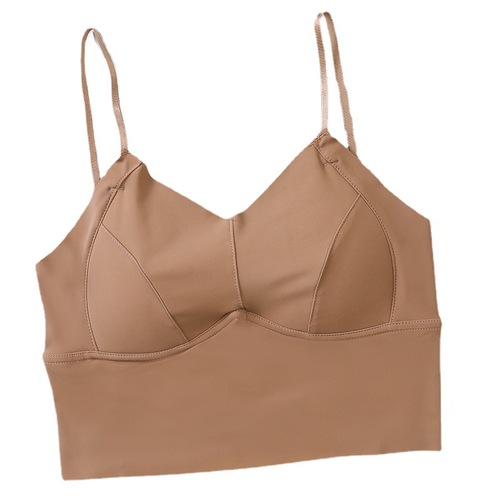 Seamless underwear, women's ice silk sexy latex back underwear, no wire bra, wholesale push-up tube top bra