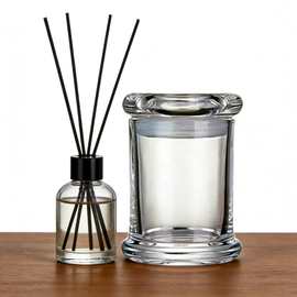 DIY工字杯香薰蜡烛杯外贸 亚马逊专供烛台带玻璃盖蜡烛杯工字型杯