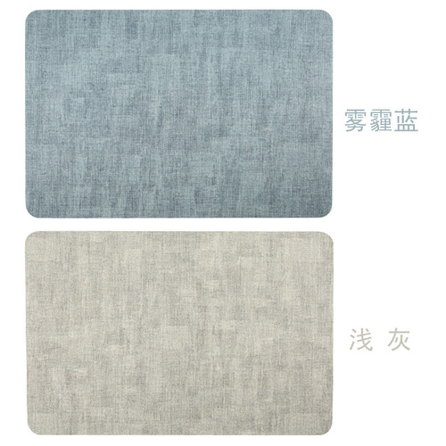  square cloth pattern double-sided two-color leather placemat household tea mat waterproof and oil-proof dining table mat heat insulation mat bowl mat