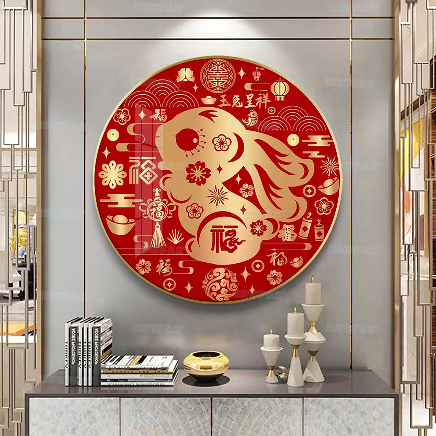Chengxiang nuevo simple auspicioso festivo Jade Conejo pequeño hilo bordado Bienes genuinos Mona Lisa Real punto de cruz Conejo de Jade image 2