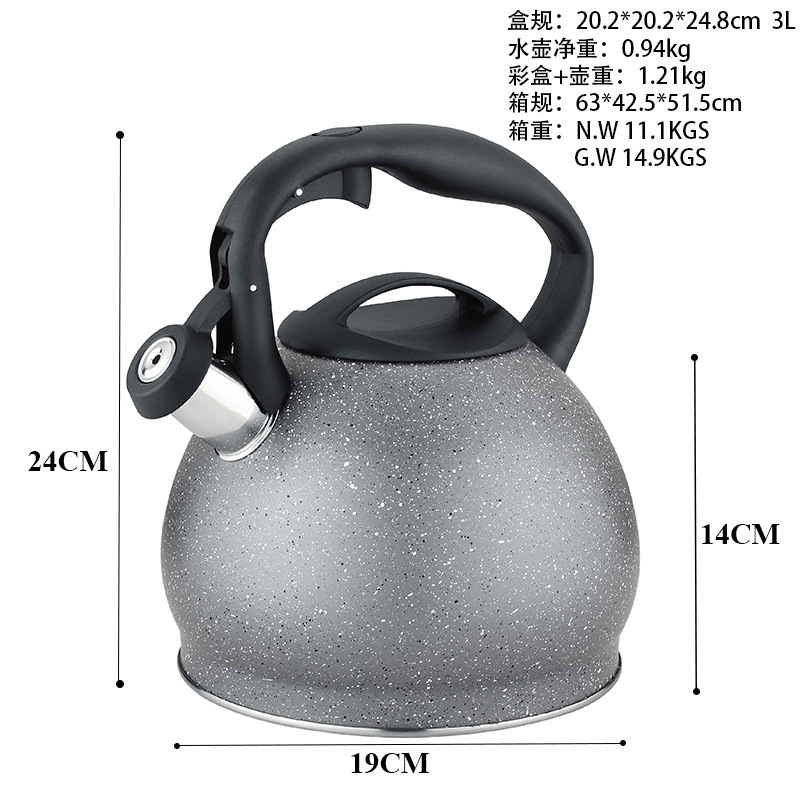 Hervidor Silbante KV-552 de Acero Inoxidable 201, Apto para Inducción y Gas, para Cocina Doméstica