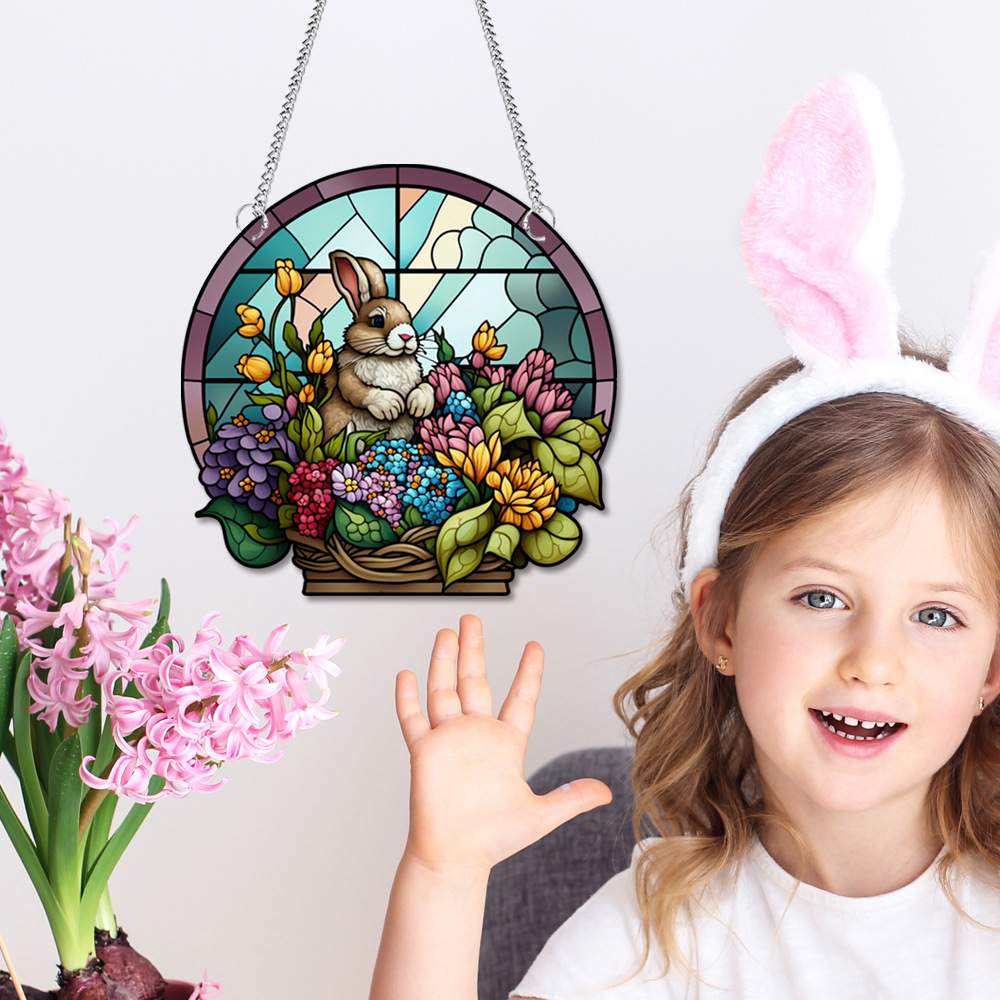 95g Weight pendant Home Textiles & Decor Type Acrylic Material Easter Festival Rabbit Pattern Casual, Elegant, Classical Style Easter Casual Elegant Classical Rabbit Arylic Party Supplies Decorations 129