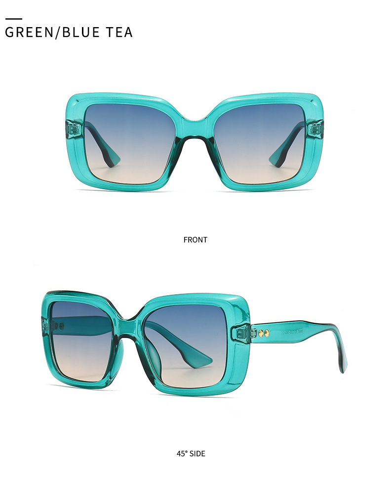 Cross border foreign trade new modern retro square frame sunglasses INS style street style big name sunglasses 9147_voghion.com