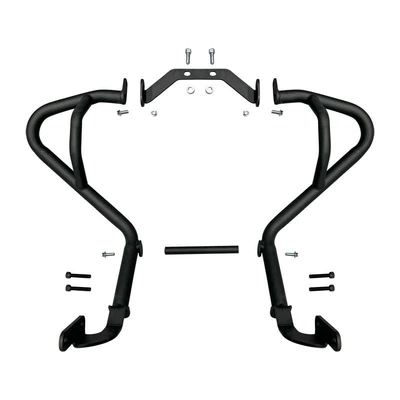 Steel Bumper Side Bag – Motorcycle bumper - black-carbon-steel-reinforced-bumper