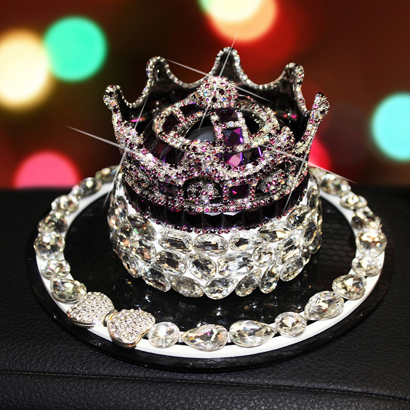 Corona de diamantes, asiento de perfume de coche, decoración de coche, regalo de niña, decoración de coche, aromaterapia de coche, fresca y duradera