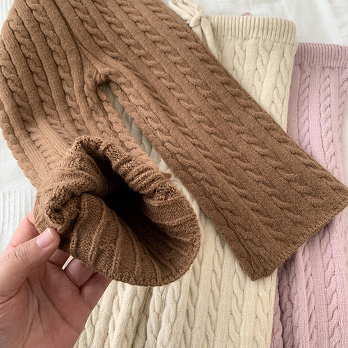 Children's twist sweater 0-6 years old spring Korean children's clothing girls solid color spring tops baby clothes CY887